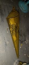 Vintage Brass Cone Wall Vase with Tavern Scene for sale  Shipping to South Africa