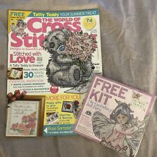 The World Of Cross Stitching With Cover Kit No.88 Sep 2004 Flower Fairy Kit for sale  BIRMINGHAM