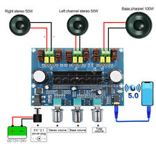 Usado, Placa amplificadora de potencia digital AUXILIAR Bluetooth 5.0 TPA3116D2 2.1 canales 2 * 50W + 100W segunda mano  Embacar hacia Argentina