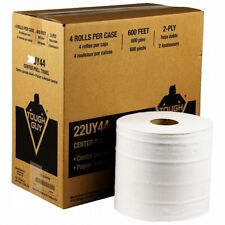 Pacote com 4 rolos de papel toalha TOUGH GUY 22UY44 puxador central 600 pés branco secagem à mão comprar usado  Enviando para Brazil