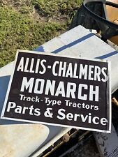 Allis Chalmers Tractor Sign Monarch Vintage Antique Farmall Oliver Crawler Ford for sale  USA