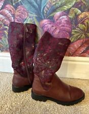 Burgundy knee high for sale  LIVERPOOL