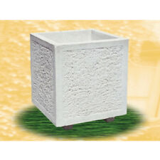 Fioriera vaso quadrato in cemento bianco con idrofugo e fibre polietilene usato  Lecce
