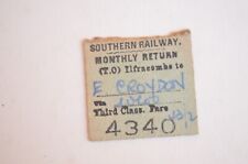 Railway ticket rtn for sale  BANBURY