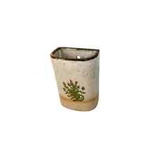 Used, Vintage Japanese Takahashi Stoneware Wall Vase/Wall Pocket, Celosia Flowers for sale  Shipping to South Africa