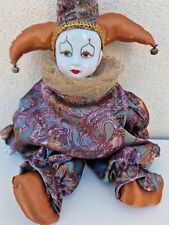 Vintage porcelain clown usato  Roma