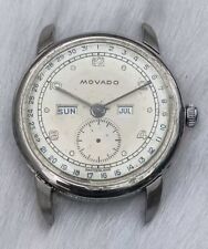 Relógio masculino vintage Movado data tripla corda manual aço inoxidável comprar usado  Enviando para Brazil