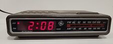 Radio Reloj Alarma GE Digital AM/FM Modelo 7-4612B Marrón Grano de Madera Vintage Probado segunda mano  Embacar hacia Argentina