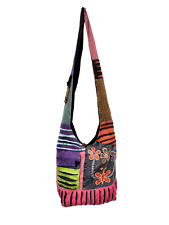 Usado, Bolsa de ombro feita à mão nova hippie patchwork corte navalha festival Nepal ecologicamente correta comprar usado  Enviando para Brazil