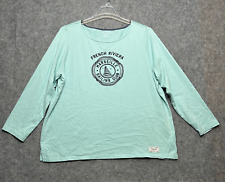 Camisa Talbots Feminina 2X Azul Verde Autêntica Camiseta Clube de Vela Francesa Mar Náutico comprar usado  Enviando para Brazil