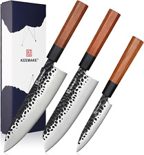 Conjunto de 3 facas japonesas Santoku chef faca aço inoxidável cozinha sushi faca comprar usado  Enviando para Brazil