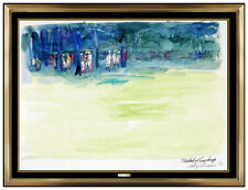 LeRoy Neiman Original Oil Painting Signed Horse Racing Jockey Sports Watercolor for sale  Shipping to Canada