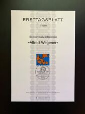 Używany, Poczta Polarna - Bund - Arkusz pierwszego dnia obiegu Alfred Wegener 1980 na sprzedaż  Wysyłka do Poland