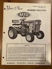 Manual de propietarios de tractores de jardín MTD segunda mano  Embacar hacia Argentina