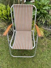 Deck Chair Vintage Folding Camping Caravan VW Beach Festival Garden Retro for sale  Shipping to South Africa