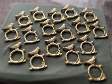 Anillos de servilleta de metal dorado para pájaros segunda mano  Embacar hacia Argentina