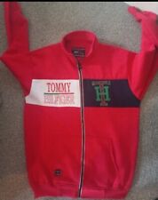 TOMMY HILFIGER Red Fleece Jacket M Zip Up Rare Vintage Sports Edition  for sale  Shipping to South Africa