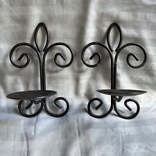 sconces wall set iron 2 for sale  Sherrills Ford