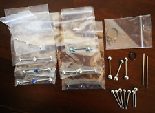 Body Jewellery Lot Scaffold Ear Piercing Bar Barbell Set 14g Surgical Steel segunda mano  Embacar hacia Argentina