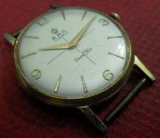 Vintage 1950s Oversized E. R. C. SUPERFLAT 17 J.German Watch Running Wristwatch for sale  Shipping to South Africa