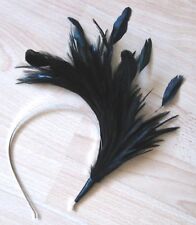 Black feather headband for sale  SLOUGH