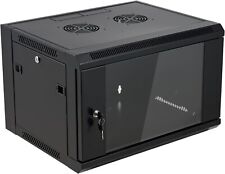Used, 6U Wall Mount Server Cabinet Network Rack Enclosure Locking Glass Door by for sale  Shipping to South Africa