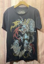 Usado, WORK Dragon Koi Pez Camiseta Hombre Carpa Japón Japonés Tatuaje Yakuza Informal Mediana segunda mano  Embacar hacia Argentina