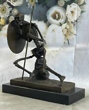 Usado, Estatuetas de bronze design europeu - Esqueleto de caveira guerreiro final de livro arte comprar usado  Enviando para Brazil