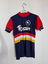 Original Rossin Cotton Jersey Shirt Blue Red Size 3 70s 80s Vintage *Eroica*, used for sale  Shipping to South Africa