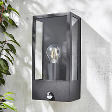 Used, B&Q Zinc Thora Matt Black LED PIR Motion Sensor Outdoor Box Wall Light Fitting for sale  Shipping to South Africa