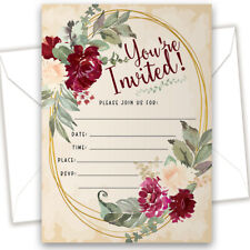 Burgundy roses invitations for sale  Tomball
