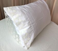 New White Embroidered Lace 100% Cotton PillowCase Standard Queen King Sham W6# for sale  Shipping to South Africa