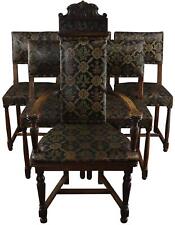Juego de 6 sillas de comedor antiguas tapicería de madera francesa 1900 hoja de cuatro hojas segunda mano  Embacar hacia Mexico