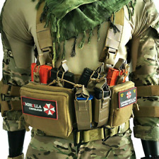 Bolsa de equipamento de peito arnês de rádio bolsa frontal coldre colete militar bolsa de equipamento ajustável, usado comprar usado  Enviando para Brazil