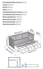 Bett Ikea Hemnes 80x200 (160x200), gebraucht gebraucht kaufen  Kaiserswerth
