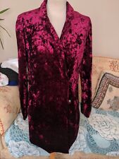 Carli Bybel x Misguided Burgundy Crushed Velvet Coat Size 8 for sale  Shipping to South Africa