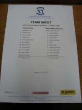 2009 colour teamsheet for sale  BIRMINGHAM