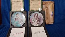 H. D'ARCEAU Limoges-LOT of 2 Mother's Day Plates-GUY CAMBIER (Artist) w/cert NEW, used for sale  Shipping to South Africa