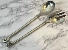 Carrol Boyes Salad Servers Wave Pewter & Stainless Steel for sale  Shipping to South Africa