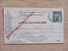 Carte telegramme service d'occasion  Paris XVII
