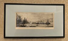 Boats river etching for sale  WALTON-ON-THAMES