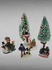 Used, Christmas Village Accesories Lot + Lemax Snowman figures trees decorations xmas for sale  Bessemer