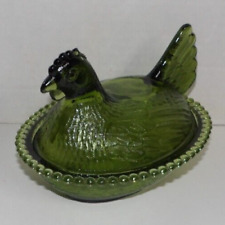 Green glass hen for sale  New Albany