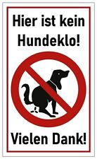 Schild kein hundeklo gebraucht kaufen  Leonberg