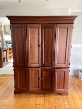 Hooker Solid Cherry Armoire With Powerful Halogen Light and Adjustable Shelves for sale  West Orange