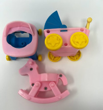 Vintage ILLCO Jim Henson Sesame Street Doll House Rocking Horse Walker Stroller, used for sale  Shipping to South Africa