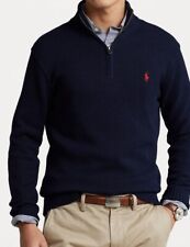 Suéter saltador para hombre media cremallera Ralph Lauren color marino talla mediana (M) segunda mano  Embacar hacia Argentina