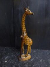 Carved wooden giraffe for sale  BOGNOR REGIS