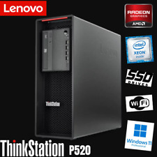 Used, Lenovo ThinkStation P520 Xeon W-2135 32GB RAM 512GB SSD HD6450 DVD WIFI Win11 for sale  Shipping to South Africa