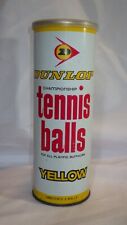 Bolas de tenis de metal Dunlop de colección lata amarillas neumático y goma co hechas en búfalo NY EE. UU., usado segunda mano  Embacar hacia Argentina